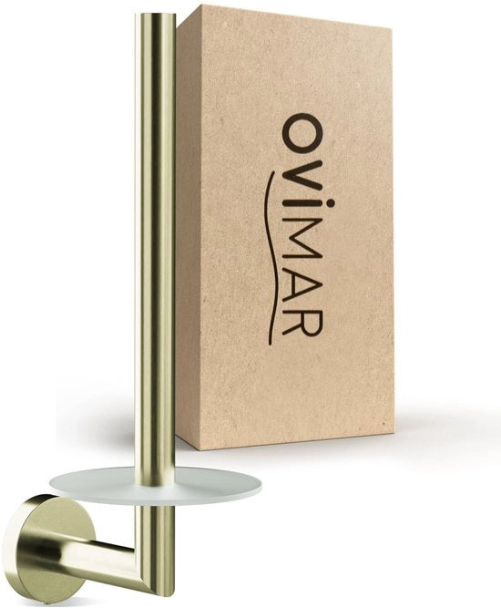 Otturatore per gabinetto in acciaio inossidabile e vetro | per forare fino a 2 rulli | anche come otturatore per cucina