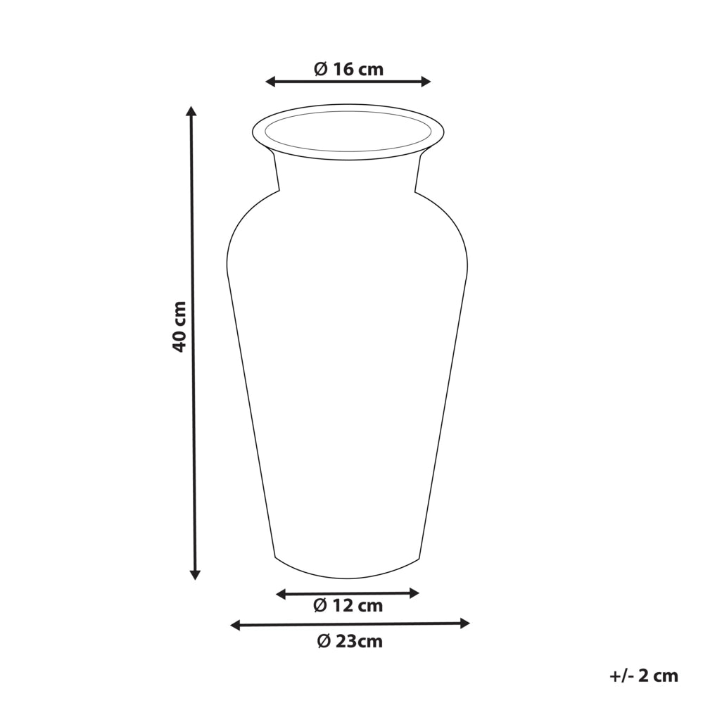 Vaso decorativo in terracotta marrone e nera 40 cm Fatto a mano con motivi rustici Accessori per la casa Boho