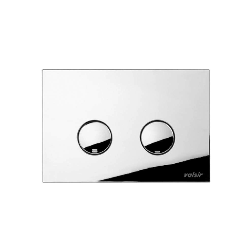 Placca doppio scarico non ingrombo cromata per cassetta incasso valsir VS0875035