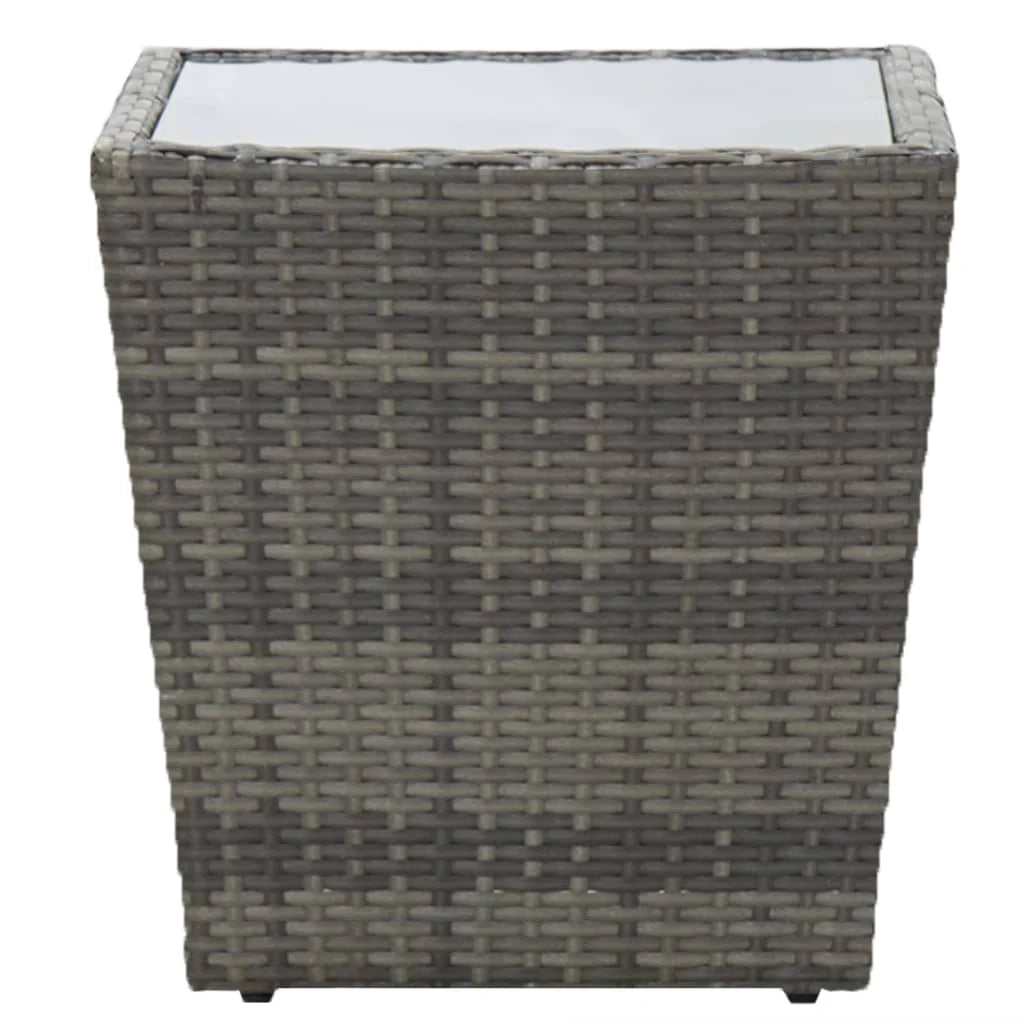 Set da bistrot da 3 pezzi per giardino e patio in resina intrecciata e vetro temperato grigio 02_0013525