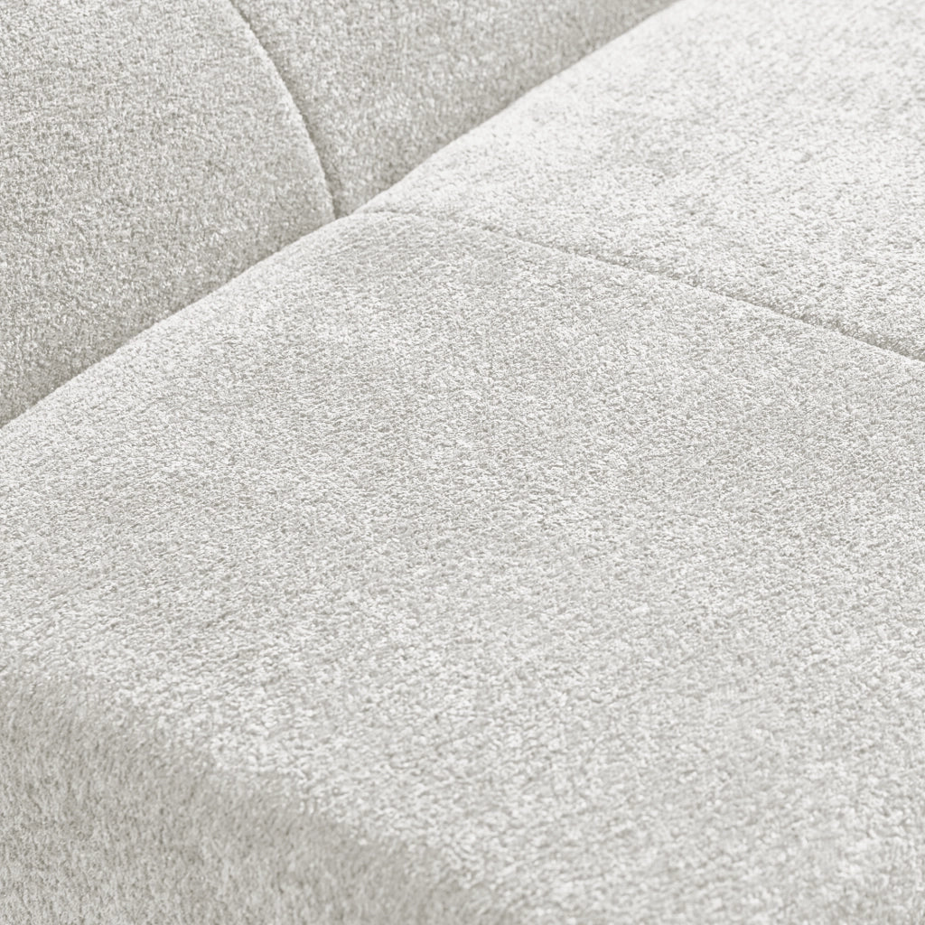 Poltrona compressa in velluto bianco 94x110 cm HOMVRA