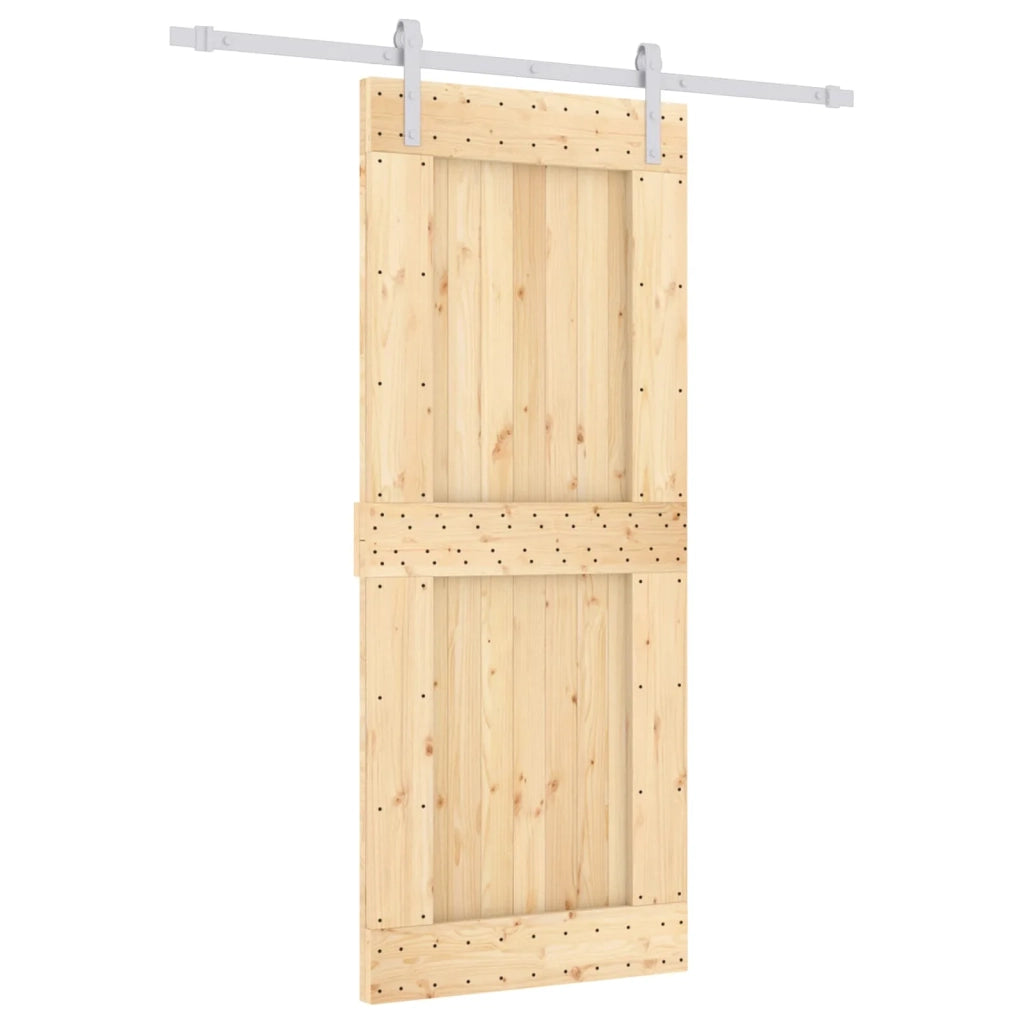 Porta scorrevole Naturale e Bianco 85 x 210 cm 3444939