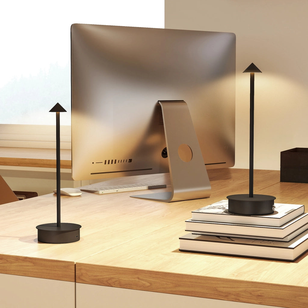 Lampada da Tavolo LED Ricaricabile ¨C zephmum ¨C Nero ?10x30 cm