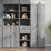 Credenza Grigio Cemento 45x42,5x185 cm in Legno Multistrato