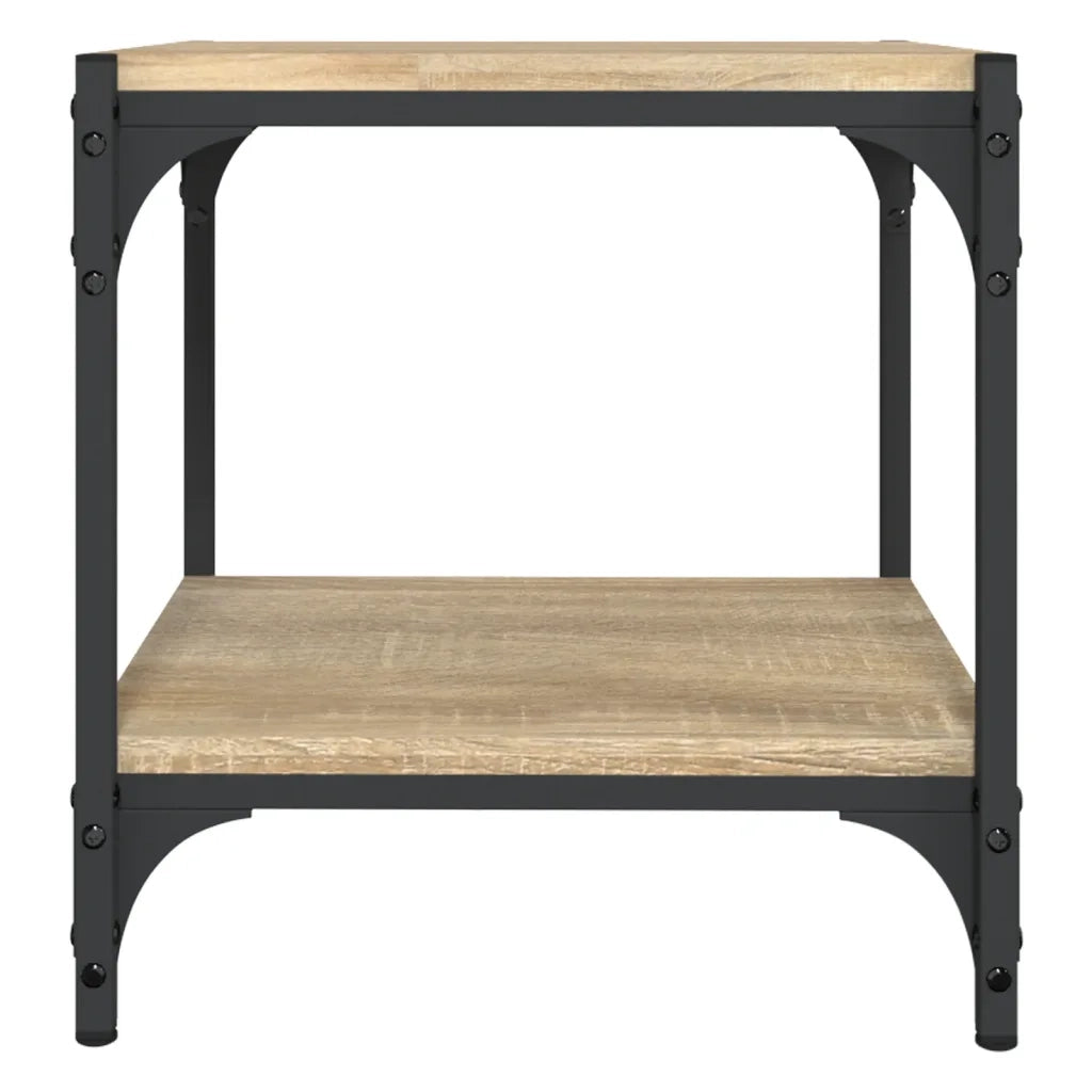 Mobile TV Rovere Sonoma 40x33x41 cm Legno Multistrato e Acciaio 819303
