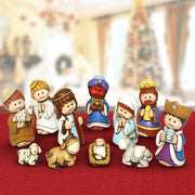 Trade Shop - Set Nativita Bambini Per Presepe Natale Statuine Presepio In Resina 7cm 11pz -
