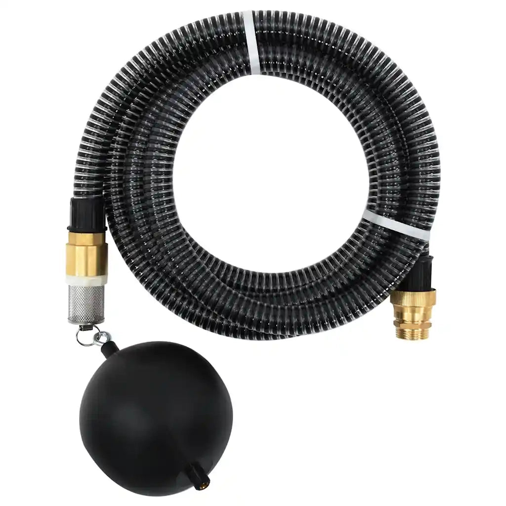 Tubo di Aspirazione con Connettori in Ottone 7 m 25 mm Nero cod mxl 56458