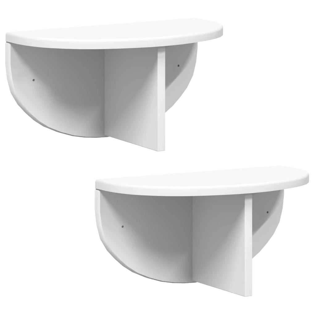 2 pz Scaffale da parete | Ripiano a parete | Mensola a parete Bianco 38 x 19 x 19 cm