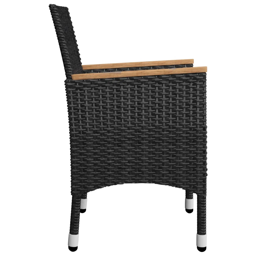Set Mobili da Pranzo per Giardino 5 pz | Set Salotto da Giardino Nero