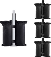 Set di pesi per giardino Pesi per giardino di alta qualità Set di 4 Pesi per giardino realizzati con tessuto 600D Oxford Materiale: tessuto 600D Oxford Pesi per giardino adatti per tende, giardini e ombrelli (Nero)