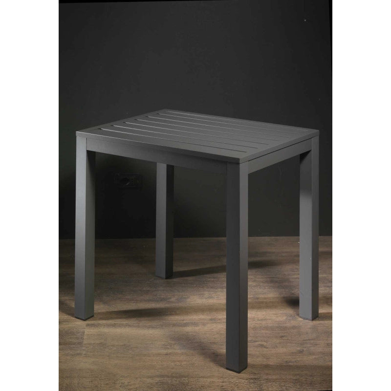 Tavolo alluminio sullivan antracite quadro cm 80x80h75