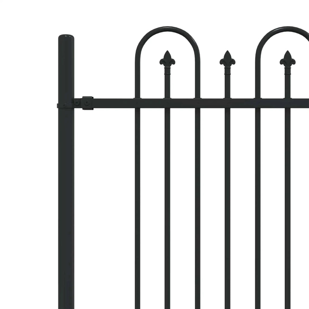 Recinzione da Giardino | Recinzione ad arco a picchetto DRONTEN Nero