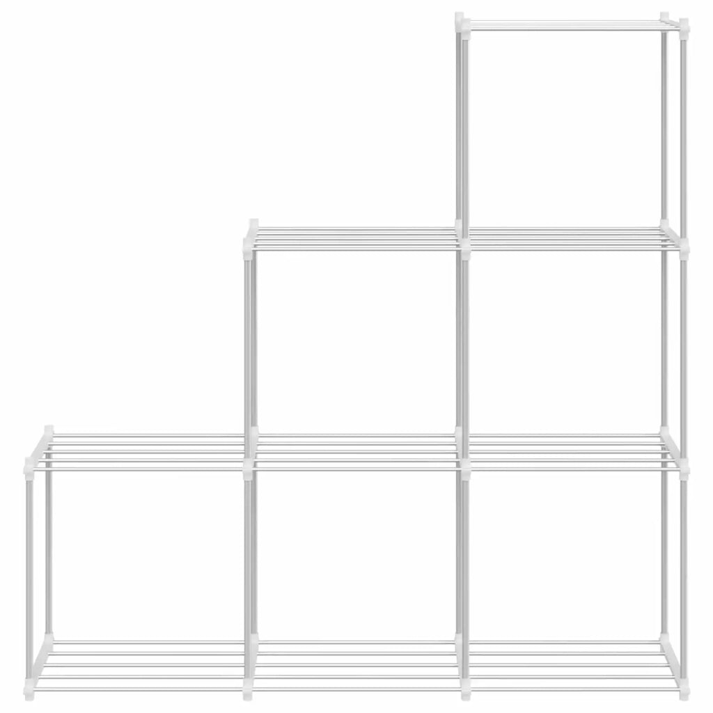 Mensola tubolare Bianco 129 x 27 x 132 cm Alluminio CFW8657401