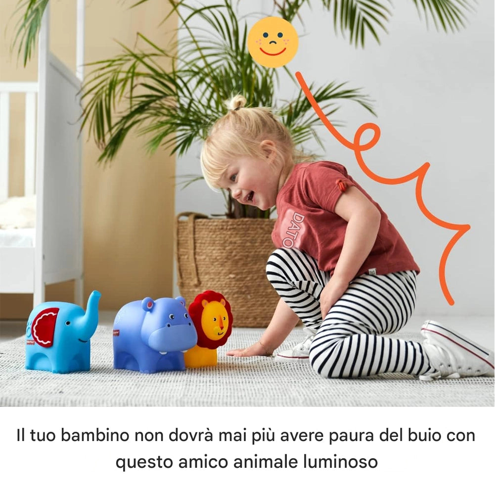 Fisher Price Night Light Ippopotamo Led Giocattolo per Bambini Gioco Idea Regalo
