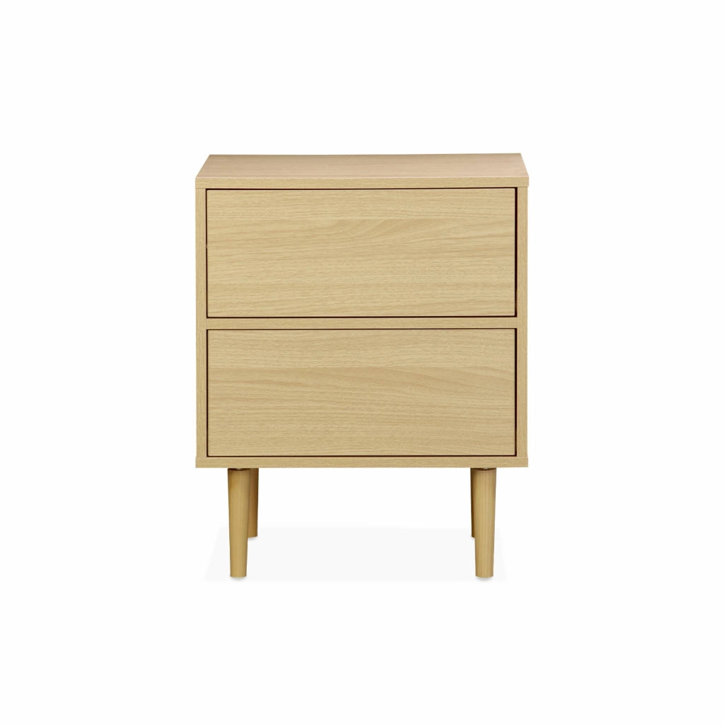 Set 2 comodini effetto legno naturale, marrone naturale