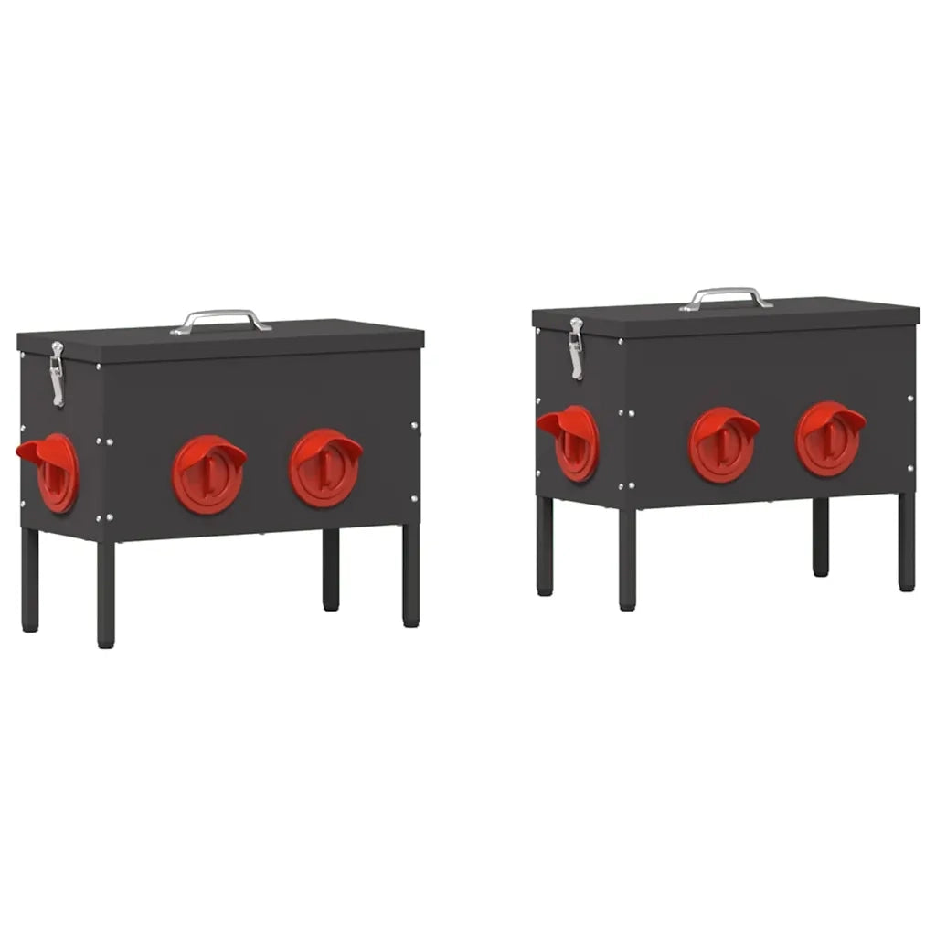 Feeder per pollo 2 pz Nero 41,5 x 20,5 x 33 cm CFW9700830