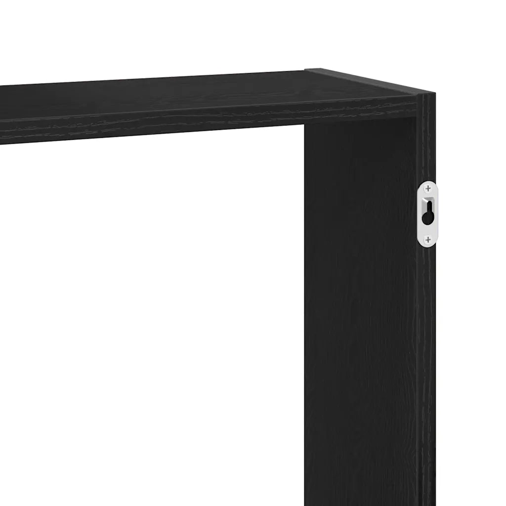 Scaffale a Parete Rovere Nero 159x18x65 cm in Truciolato 868064