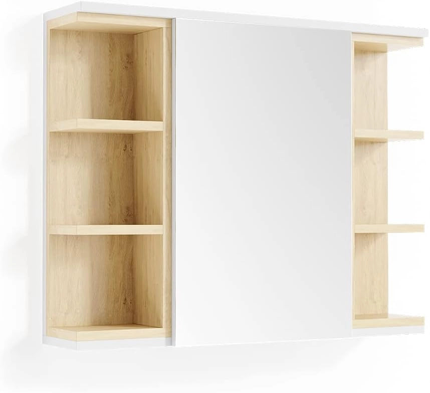 Specchio contenitore bagno Aquis, Bianco, 79.6 x 64 cm, per la conservazione in bagno e combinabile con Aquis