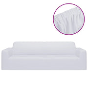 Fodera Elasticizzata Divano 3 Posti in Jersey Poliestere Bianco CFW6953443