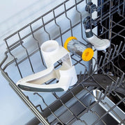 Mandolino Classico Raspatore di Formaggio Mandolino Plastica-Inox Mandolino Bianco-Grigio Raspatore Manuale a Tamburo Rotante Resistentente al Lavastoviglie 5 Anni di Garanzia