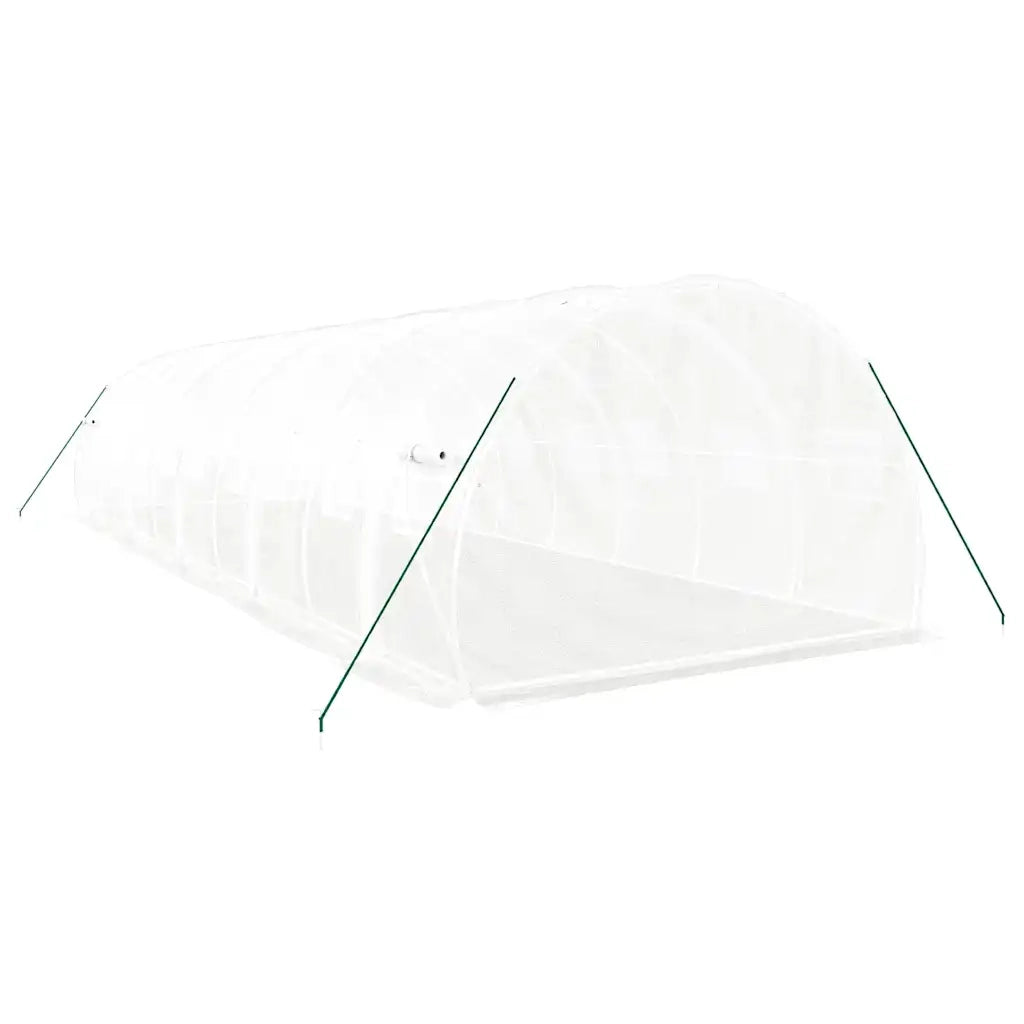 Serra con Telaio in Acciaio Bianco 30 m² 10x3x2 m 3188053