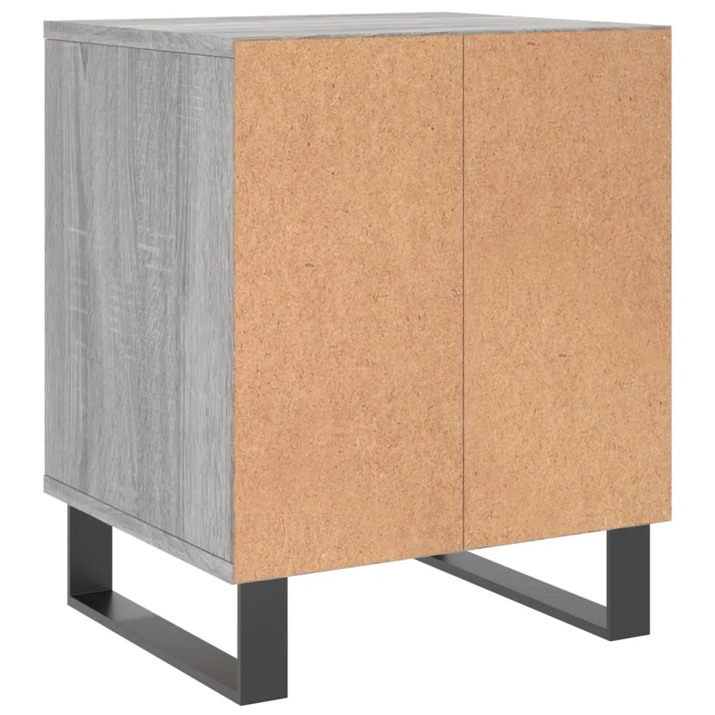 Comodini 2pz-Set di 2 Tavolino da notte Grigio Sonoma 40x35x50 cm in Legno Multistrato 677807