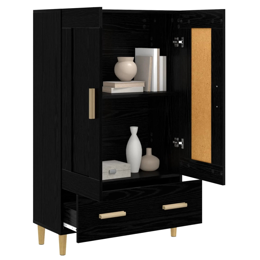 Credenza Rovere Nero 70 x 31 x 115 cm Legno ingegnerizzato 8009851