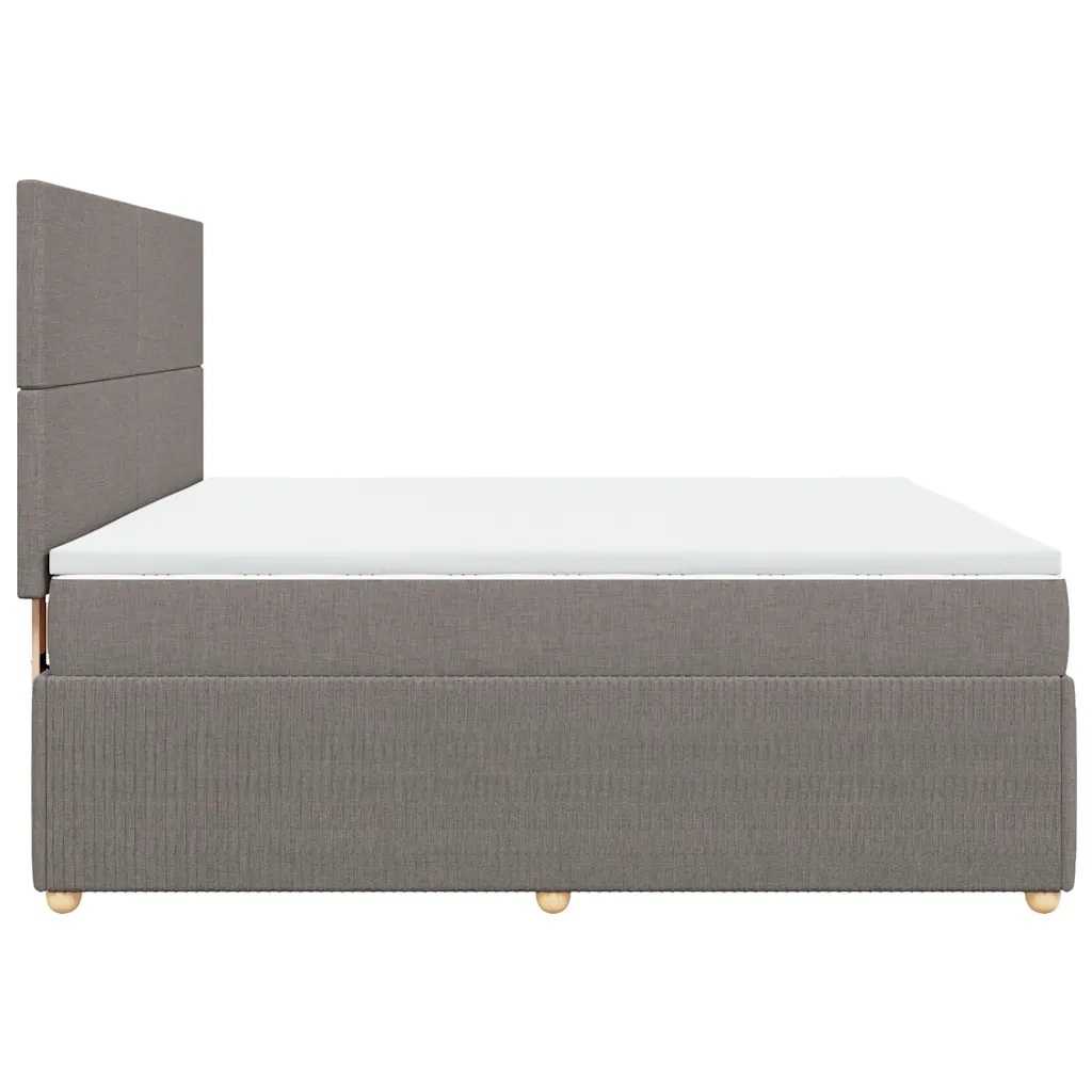 Giroletto a Molle con Materasso Tortora 180x200 cm in Tessuto