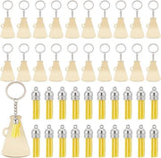 50 pezzi di appoggio chiave acrilico bianco con megafono 131 cm - diffusore di suono dorato - appoggio chiave con pennello in finta pelle - kit di accessori