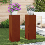 Supporto per piante 2 pcs Ruggine 24 x 24 x 75 cm 865826