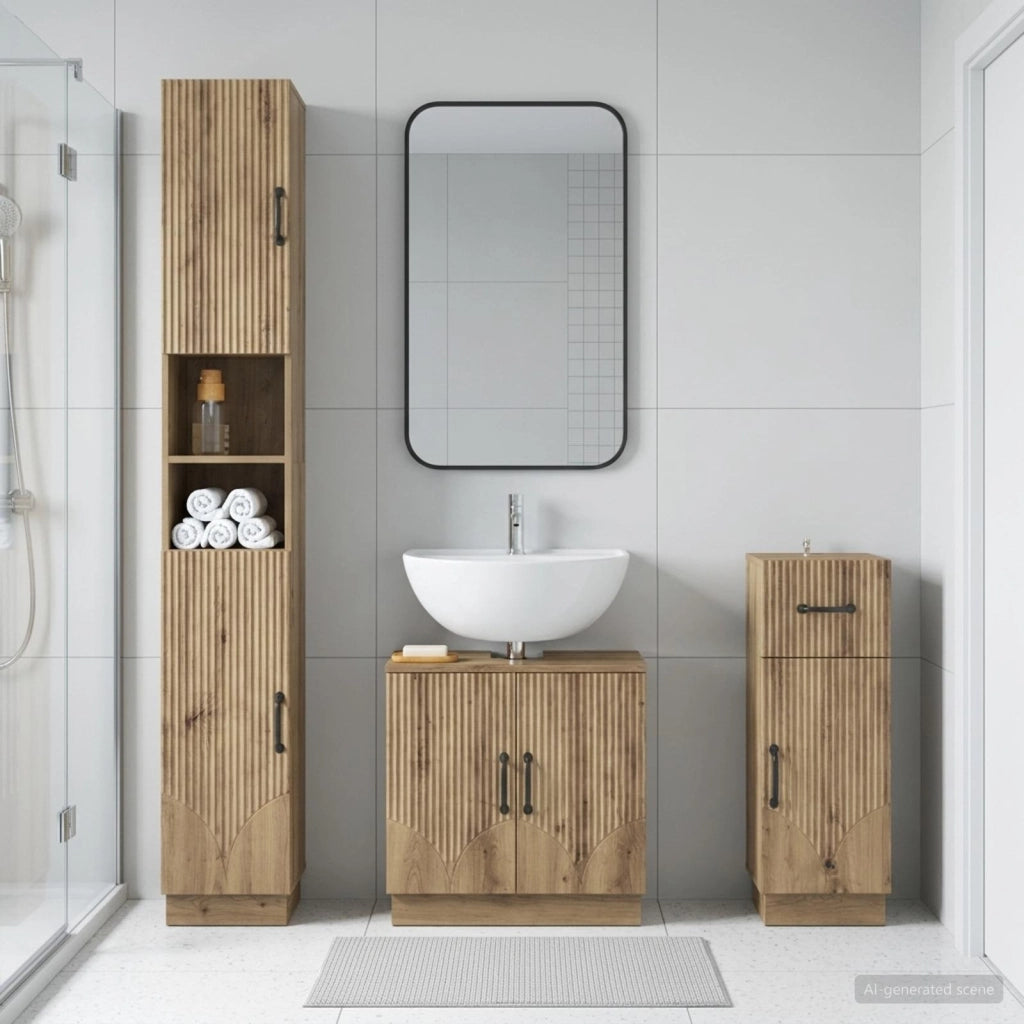 Set di armadietti da bagno in 3 pezzi HOORN 3417881