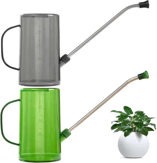 Eietore per giardino in acciaio inossidabile 1 litro - maniglia comoda - fiori di bonsai - 2 pezzi