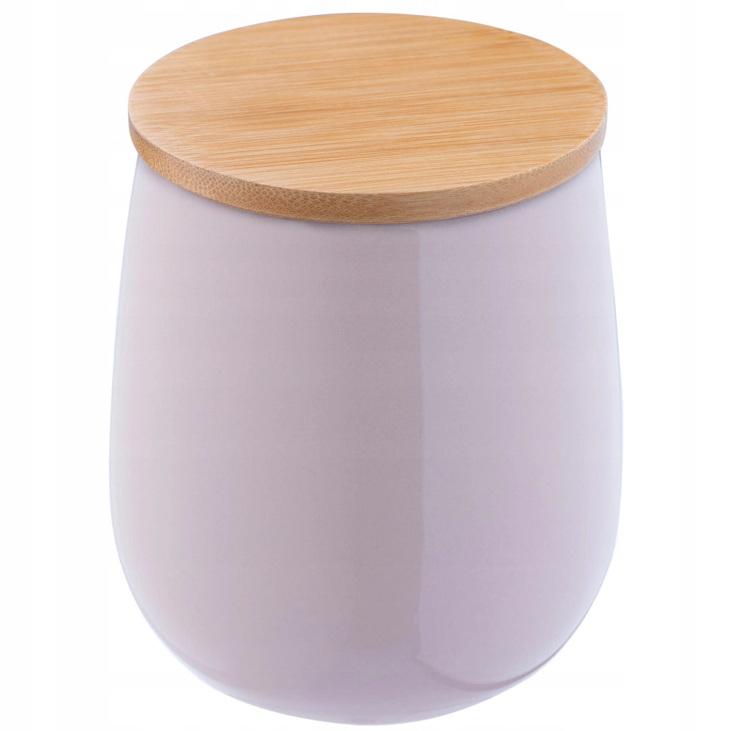 Scatola organizer per dischetti di cotone KADAX, in ceramica rosa