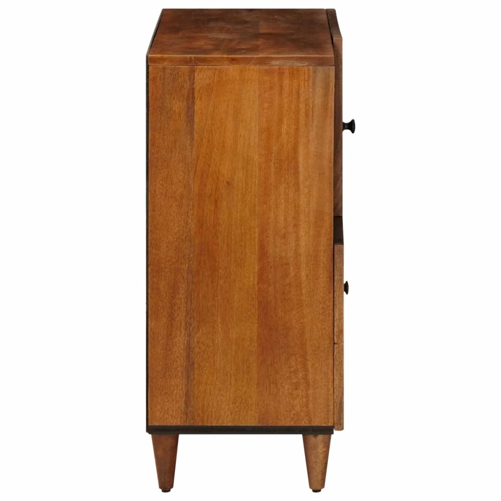 Credenza con porta Noce 80 x 33 x 75 cm Legno di mango massello 4018251