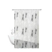Trade Shop - Tenda Per Doccia Impermeabile Tessuto Pvc 12 Ganci In Plastica Piume 180x200cm -