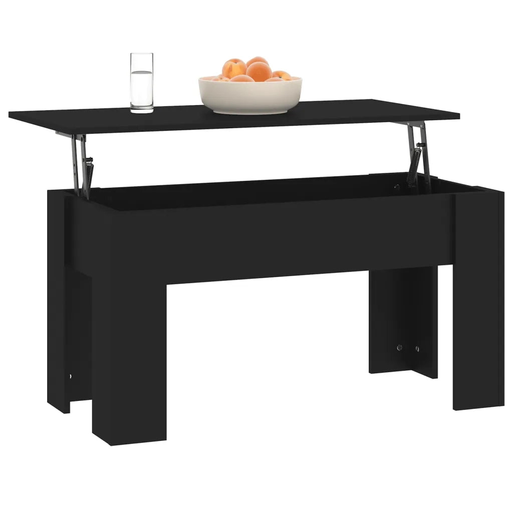Tavolino da Salotto Nero 101x49x52 cm in Legno Multistrato 809684