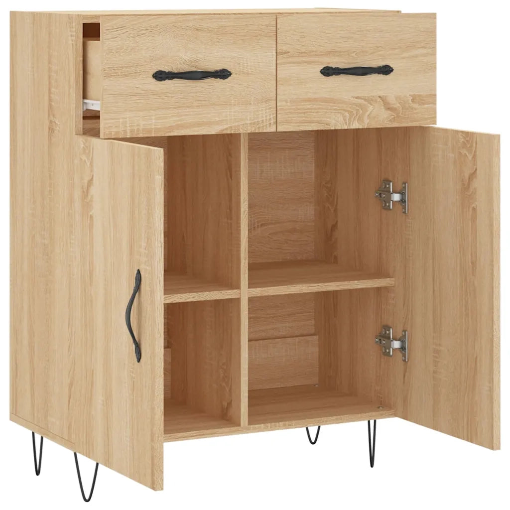 Credenza Rovere Sonoma 69,5x34x90 cm in Legno Multistrato 827975