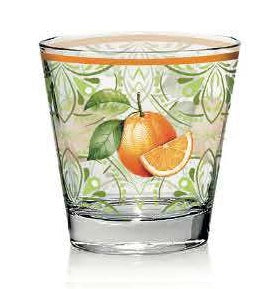 Set 6 Bicchieri da Tavola in Vetro Sunny Orange 250 cc Cerve