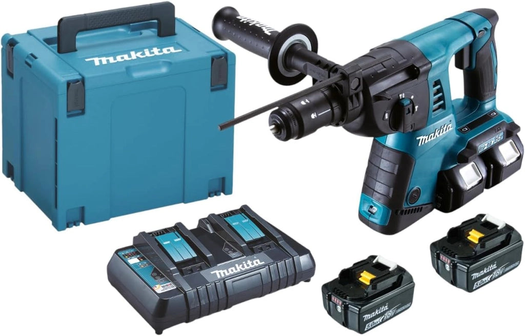 Paraurti SDS-Plus 36 V MAKITA 2 x 18 V Li-Ion 5 Ah 26 mm DHR264PT4J