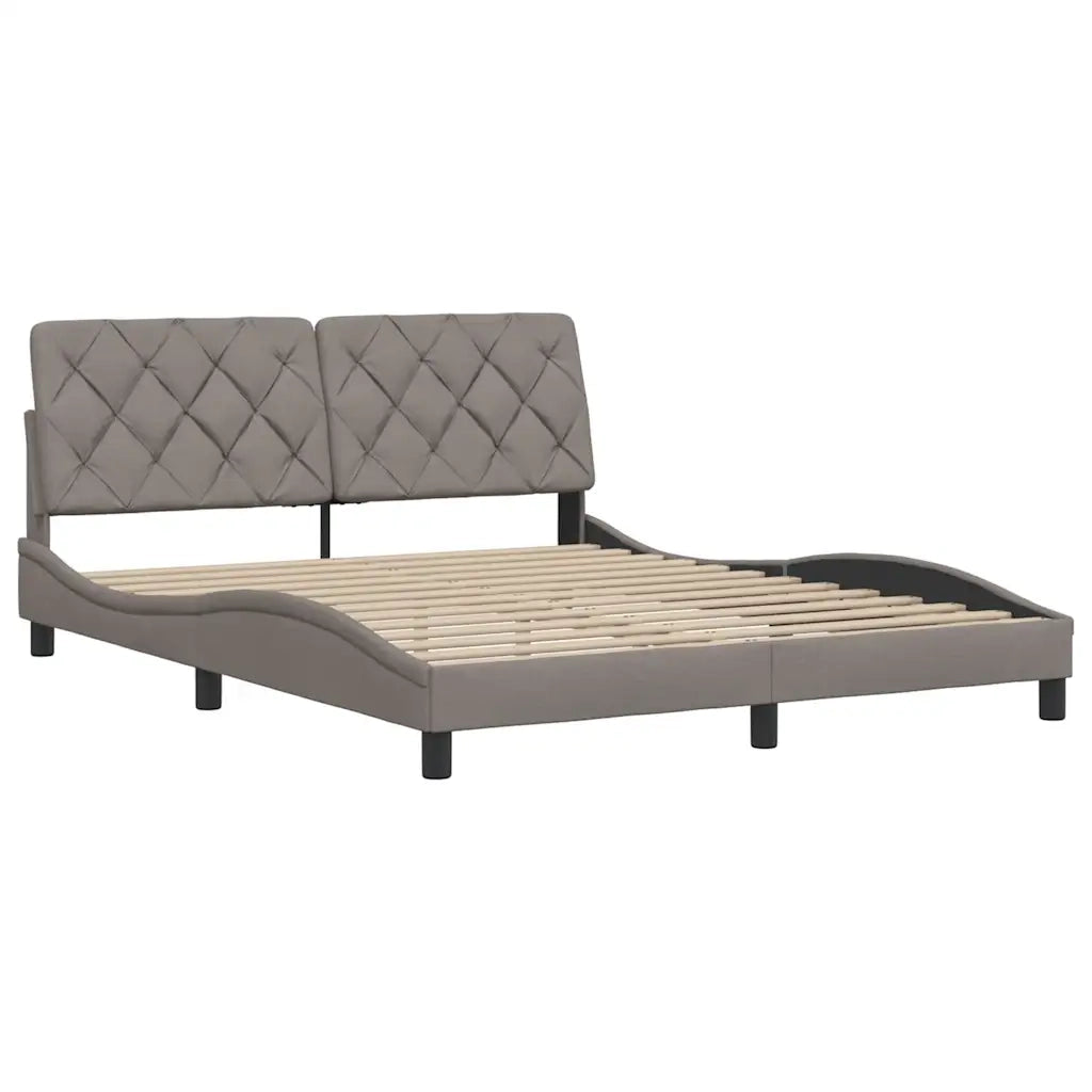 Giroletto senza Materasso Tortora 160x200 cm in Tessuto 3310612