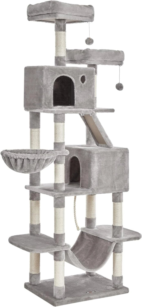 Tiragraffi per gatti VALORA - Grigio chiaro, corda di sisal, PCT190W01