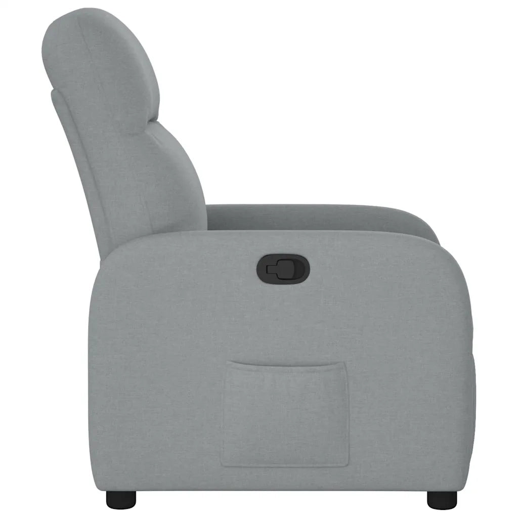 Poltrona Reclinabile in Tessuto Grigio Chiaro 4015522