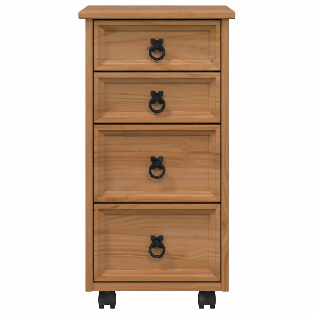 Armadietto Rotolante con Cassetti CORONA Marrone Miele 42040541