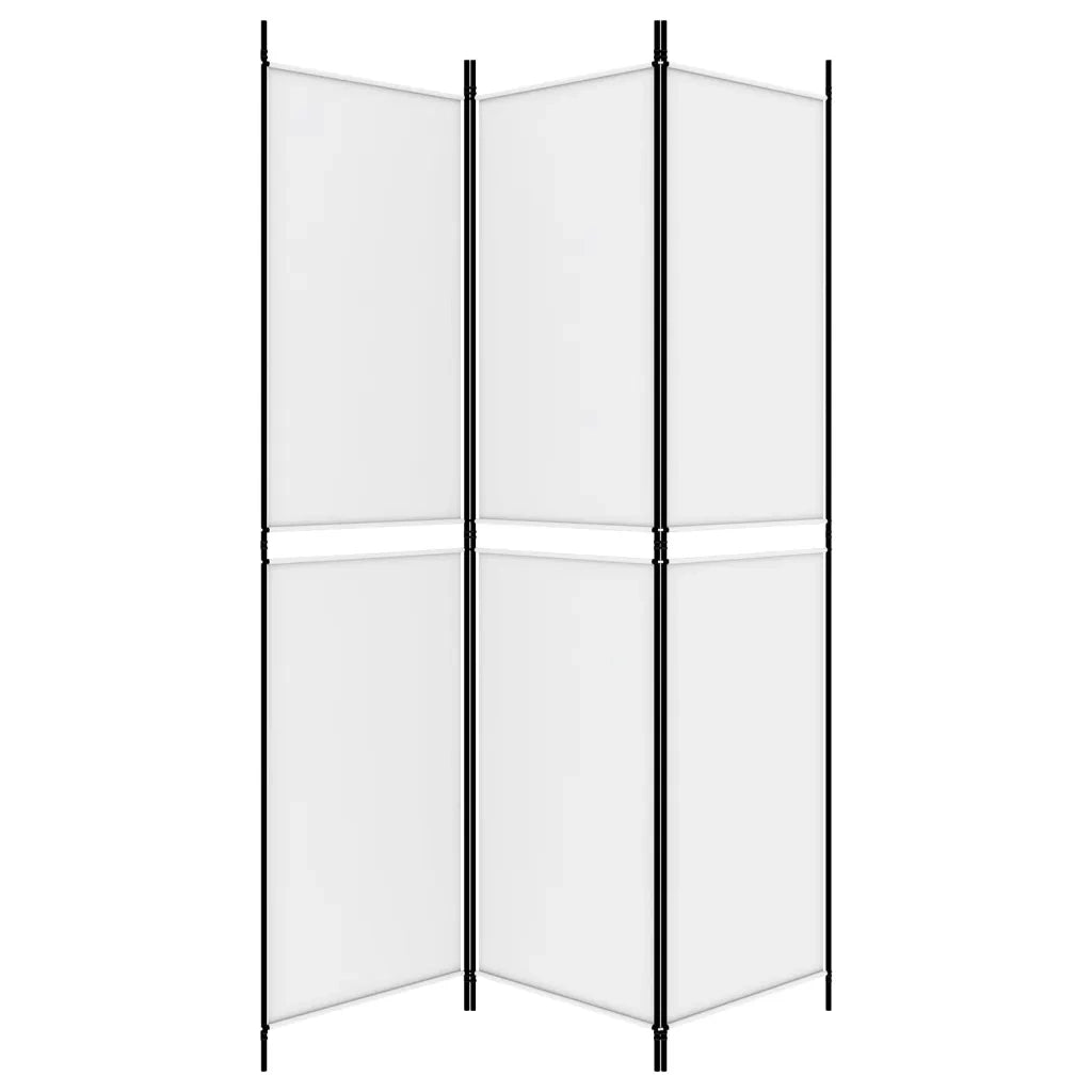 Divisorio a 3 Pannelli bianco 150x200 cm in Tessuto 350226