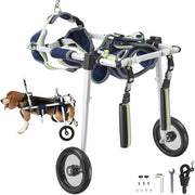 Sedile a Ruote per Animali da 22.5 x 16 x 19cm, Fatto di Lega di Alluminio di Qualità Aeronautica, Adattabile, Idoneo per Animali con Disabilità
