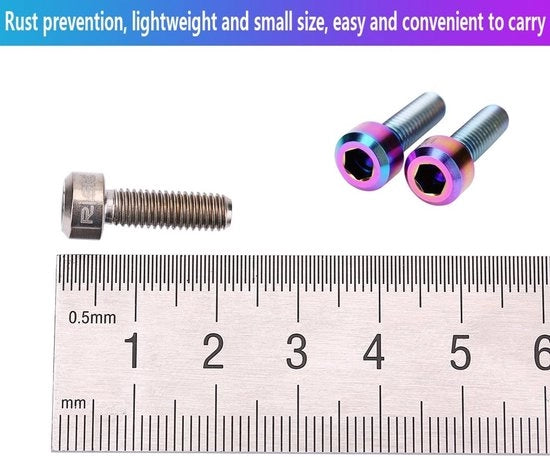 Sistema di appoggio biciclette 6 pezzi - Lega di titanio TC4 - Leggero - Resistenze alla corrosione - Materiale di alta qualità - Manubri di bicicletta