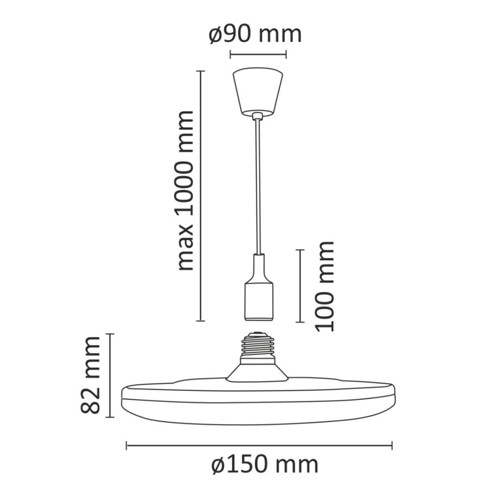 Lampada a sospensione KIKI verde E27 LED 10W Polux