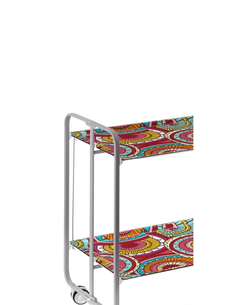 Carrello da cucina pieghevole grigio con ruote BAUHAUS 2 ripiani