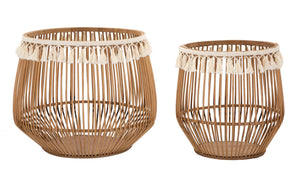 Set 2 Cestoni Fuji Ø 47x39,5-34x36,5 cm in Rattan