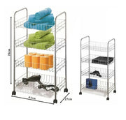 Carrello Portaverdure da Cucina Chrome 4 Piani con Ruote Artex